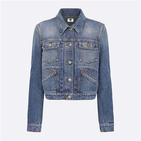 dior scratch jacket|Jacket Blue Stonewashed Cotton Denim .